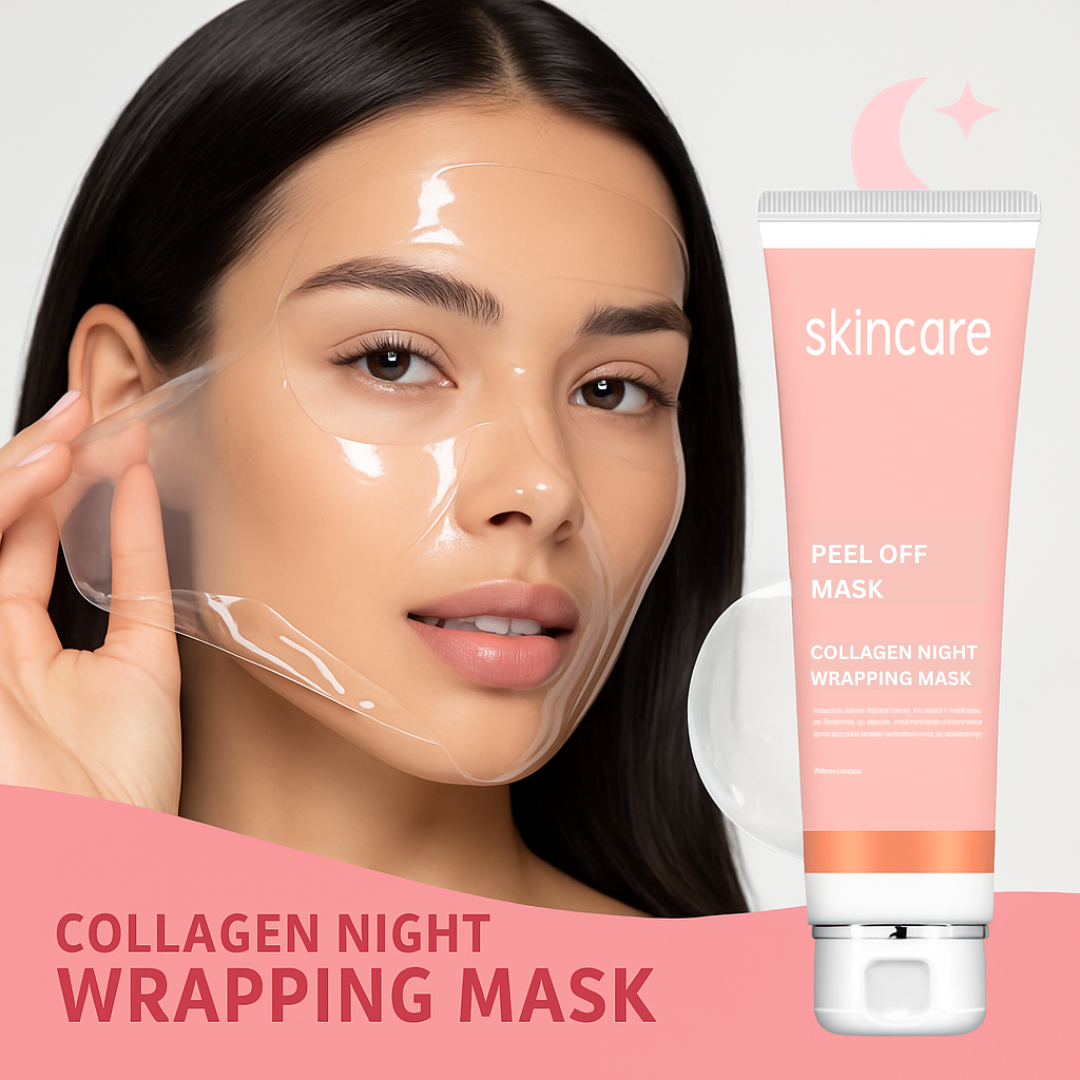 GlowLuxe + Collagen Night Wrapping Peel Off Mask Pack of 1 + 1